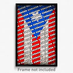 Corazon Puerto Rico Poster (PR City Souvenir 11x17 Town Print)
