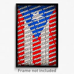 Franquez Puerto Rico Poster (PR City Souvenir 11x17 Town Print)