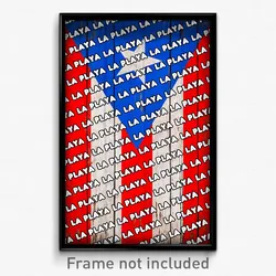 La Playa Puerto Rico Poster (PR City Souvenir 11x17 Town Print)