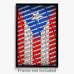 Tiburones Puerto Rico Poster (PR City Souvenir 11x17 Town Print)