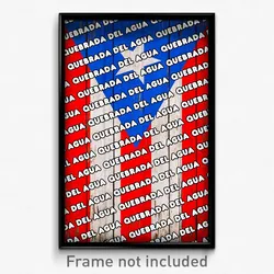 Quebrada del Agua Puerto Rico Poster (PR City Souvenir 11x17 Town Print)