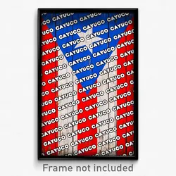 Cayuco Puerto Rico Poster (PR City Souvenir 11x17 Town Print)