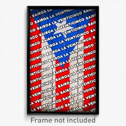 Bairoa La Veinticinco Puerto Rico Poster (PR City Souvenir 11x17 Town Print)