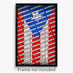 Quebrada Puerto Rico Poster (PR City Souvenir 11x17 Town Print)