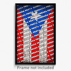 Quebrada Prieta Puerto Rico Poster (PR City Souvenir 11x17 Town Print)