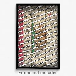 Home Garden California Poster (CA City Souvenir 11x17 Town Print)