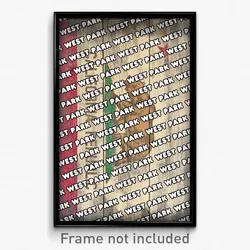 West Park California Poster (CA City Souvenir 11x17 Town Print)