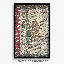 Mesa Verde California Poster (CA City Souvenir 11x17 Town Print)