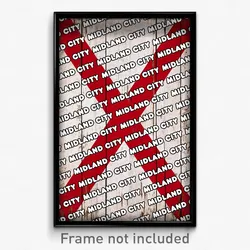 Midland City Alabama Poster (AL City Souvenir 11x17 Town Print)