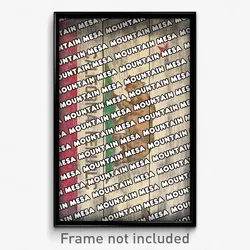 Mountain Mesa California Poster (CA City Souvenir 11x17 Town Print)