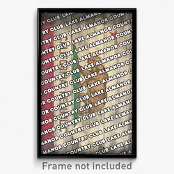 Lake Almanor Country Club California Poster (CA City Souvenir 11x17 Town Print)