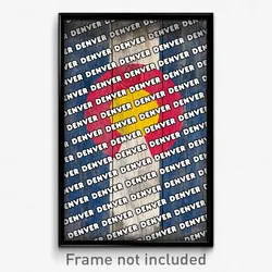 Denver Colorado Poster (CO City Souvenir 11x17 Town Print)