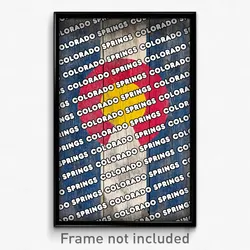 Colorado Springs Colorado Poster (CO City Souvenir 11x17 Town Print)