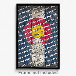 Fort Collins Colorado Poster (CO City Souvenir 11x17 Town Print)