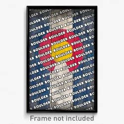 Boulder Colorado Poster (CO City Souvenir 11x17 Town Print)
