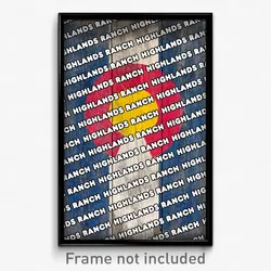 Highlands Ranch Colorado Poster (CO City Souvenir 11x17 Town Print)