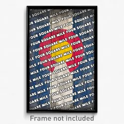 Four Square Mile Colorado Poster (CO City Souvenir 11x17 Town Print)