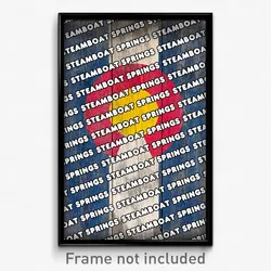 Steamboat Springs Colorado Poster (CO City Souvenir 11x17 Town Print)