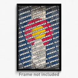 Glenwood Springs Colorado Poster (CO City Souvenir 11x17 Town Print)