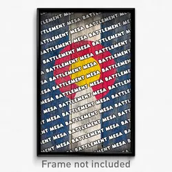 Battlement Mesa Colorado Poster (CO City Souvenir 11x17 Town Print)