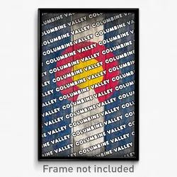 Columbine Valley Colorado Poster (CO City Souvenir 11x17 Town Print)