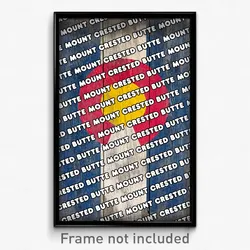 Mount Crested Butte Colorado Poster (CO City Souvenir 11x17 Town Print)
