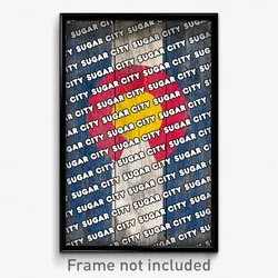 Sugar City Colorado Poster (CO City Souvenir 11x17 Town Print)