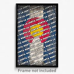 North La Junta Colorado Poster (CO City Souvenir 11x17 Town Print)