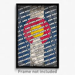 St. Ann Highlands Colorado Poster (CO City Souvenir 11x17 Town Print)