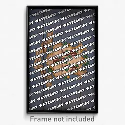 Waterbury Connecticut Poster (CT City Souvenir 11x17 Town Print)