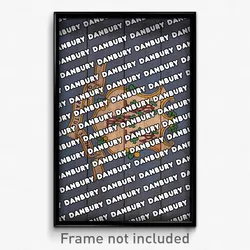 Danbury Connecticut Poster (CT City Souvenir 11x17 Town Print)