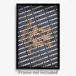 Conning Towers Nautilus Park Connecticut Poster (CT City Souvenir Town Print)