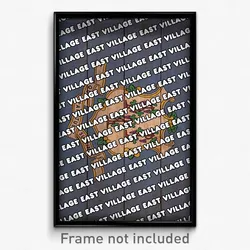 East Village Connecticut Poster (CT City Souvenir 11x17 Town Print)
