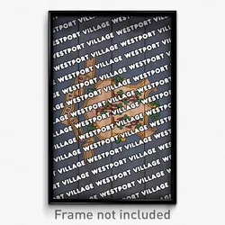 Westport Village Connecticut Poster (CT City Souvenir 11x17 Town Print)