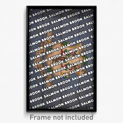 Salmon Brook Connecticut Poster (CT City Souvenir 11x17 Town Print)
