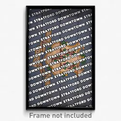 Stratford Downtown Connecticut Poster (CT City Souvenir 11x17 Town Print)