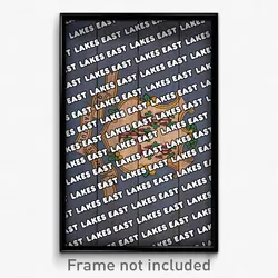 Lakes East Connecticut Poster (CT City Souvenir 11x17 Town Print)