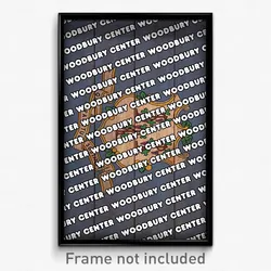 Woodbury Center Connecticut Poster (CT City Souvenir 11x17 Town Print)