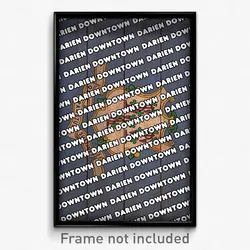 Darien Downtown Connecticut Poster (CT City Souvenir 11x17 Town Print)