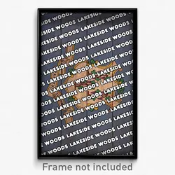 Lakeside Woods Connecticut Poster (CT City Souvenir 11x17 Town Print)