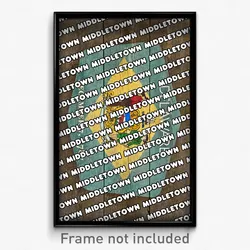 Middletown Delaware Poster (DE City Souvenir 11x17 Town Print)