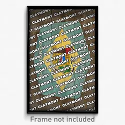 Claymont Delaware Poster (DE City Souvenir 11x17 Town Print)