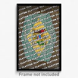 Clayton Delaware Poster (DE City Souvenir 11x17 Town Print)