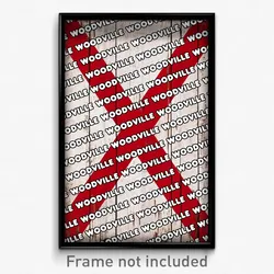 Woodville Alabama Poster (AL City Souvenir 11x17 Town Print)