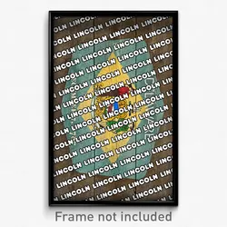 Lincoln Delaware Poster (DE City Souvenir 11x17 Town Print)