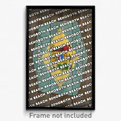 Rehoboth Beach Delaware Poster (DE City Souvenir 11x17 Town Print)