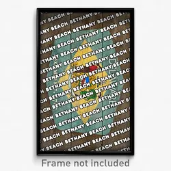 Bethany Beach Delaware Poster (DE City Souvenir 11x17 Town Print)