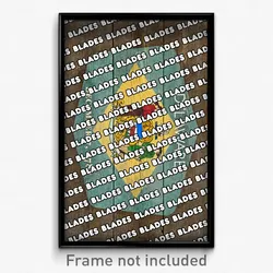 Blades Delaware Poster (DE City Souvenir 11x17 Town Print)