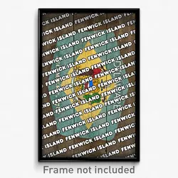 Fenwick Island Delaware Poster (DE City Souvenir 11x17 Town Print)