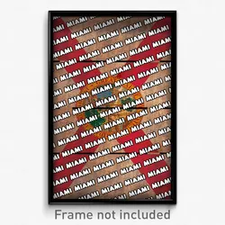 Miami Florida Poster (FL City Souvenir 11x17 Town Print)